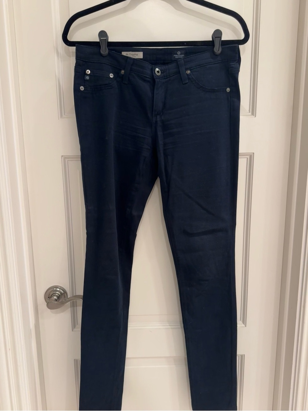 Ag Adriano Goldschmied Black Super Skinny Legging Jeans